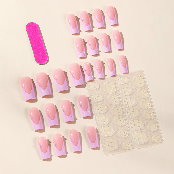 Elegante 3D Perlenakzent-Nagelkunstverlängerungen Karnz