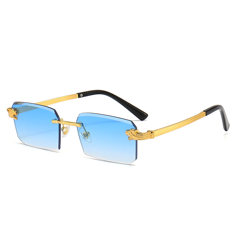 Damen Modische Sonnenbrille mit facettiertem Rahmen und luxuriösen Akzenten Karnz