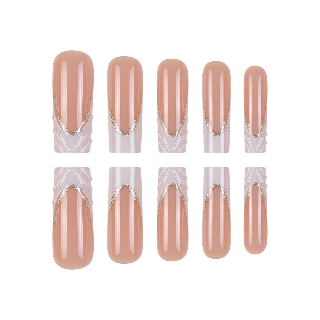 Dekorative Lange Press-On Nail Extensions Karnz