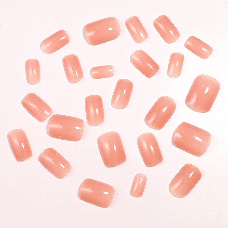Natürlicher Glänzender Press-On Nail Set Karnz
