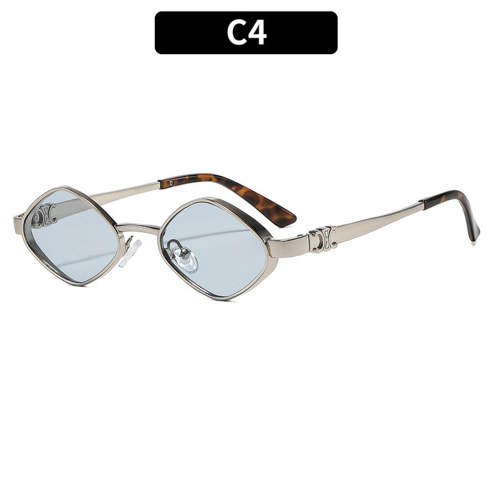 Chic geometrische Metallrahmen-Sonnenbrillen