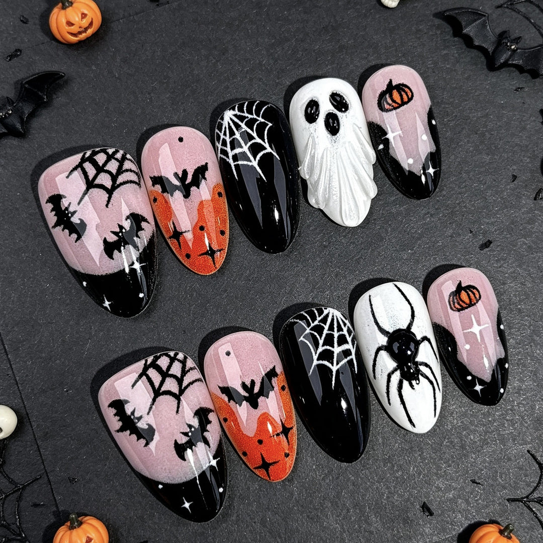 Halloween-Themen Press-On-Nagelset