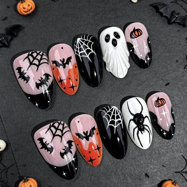 Halloween-Themen Press-On-Nagelset