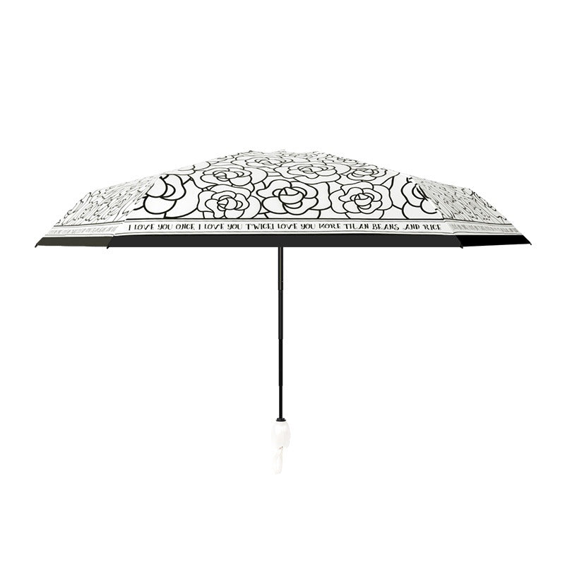 Damen Faltregenschirm mit verspieltem Blumendesign Karnz