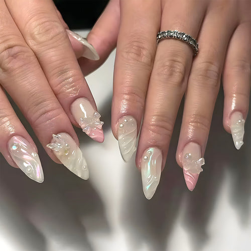 Künstlerische lange Stiletto-Nagelverstärkungen Karnz