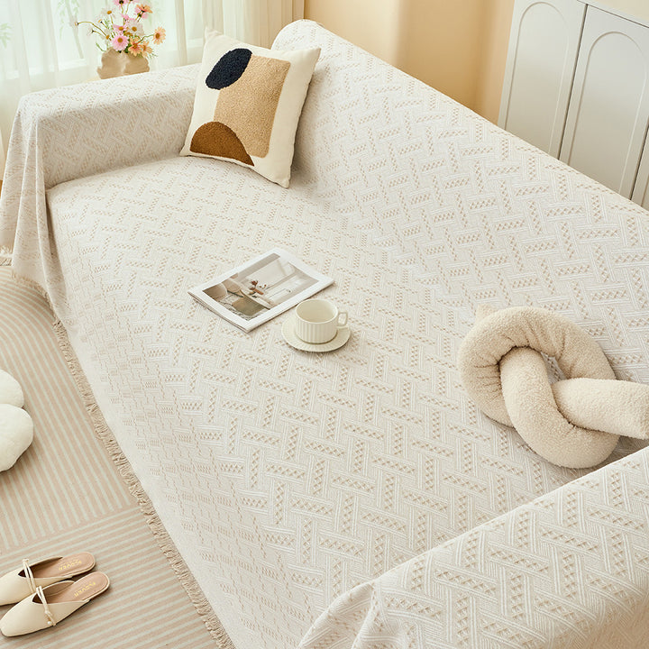Strukturierte gewebte Sofa-Wurfdecke