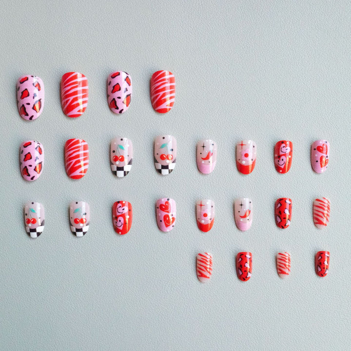 Verspieltes Nagelkunstdesign