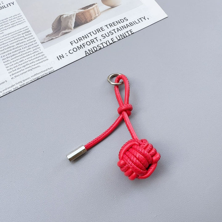 Stylischer Knotenleder-Schlüsselanhänger Karnz