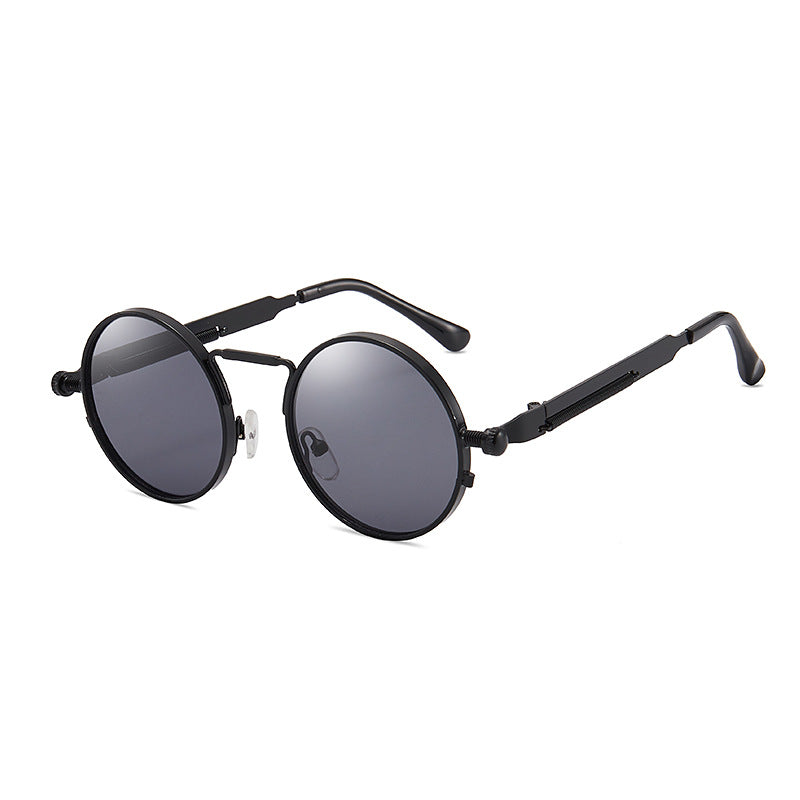 Damen elegante runde Metallbrille Karnz