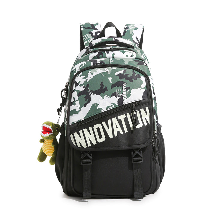 Hochwertiger Mehrfachfächer-Rucksack mit Plüsch-Schlüsselanhänger Karnz