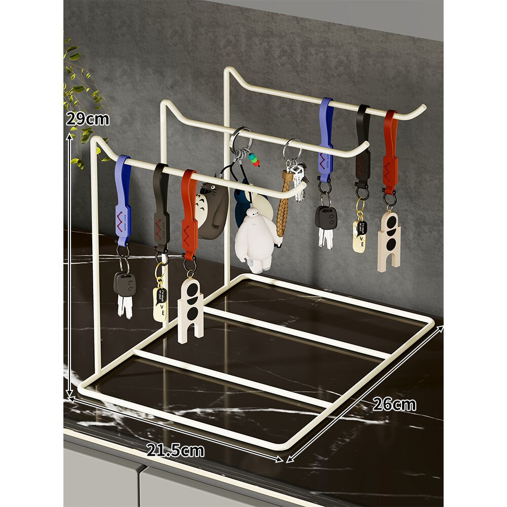 Desktop Schlüsselanhänger Organizer Stand Minimalistischer Metall Hängender Schlüsselhalter Rack