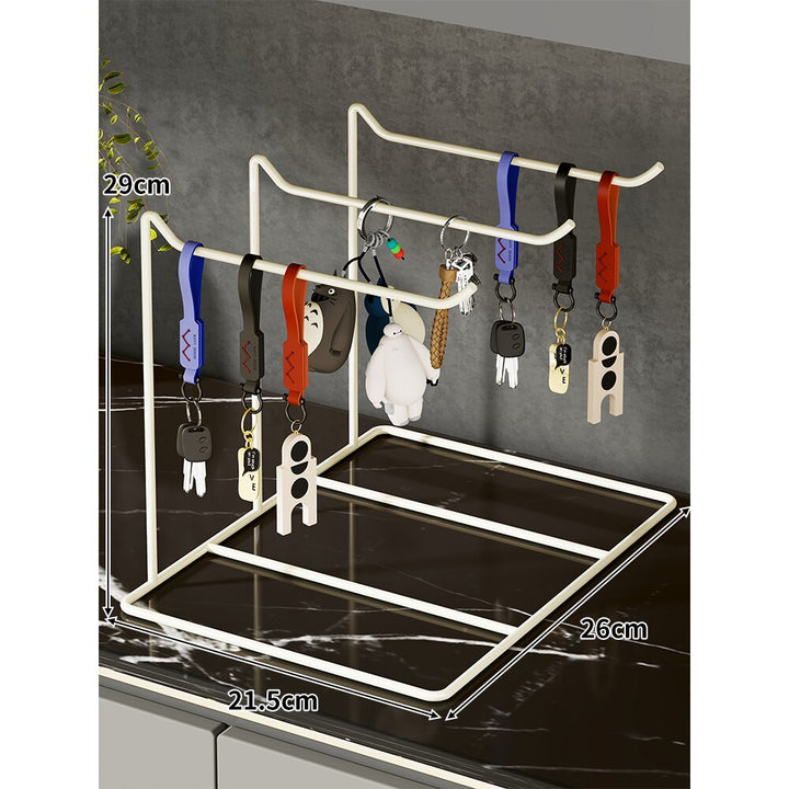 Desktop Schlüsselanhänger Organizer Stand Minimalistischer Metall Hängender Schlüsselhalter Rack