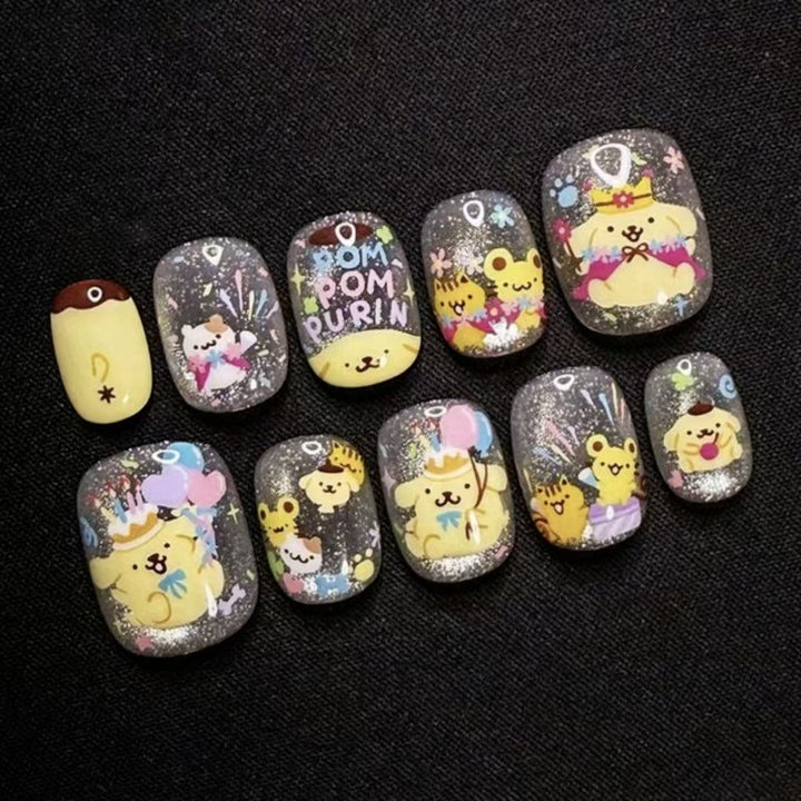 Verspielt Charakter Press-On Nagelkunst Set Karnz