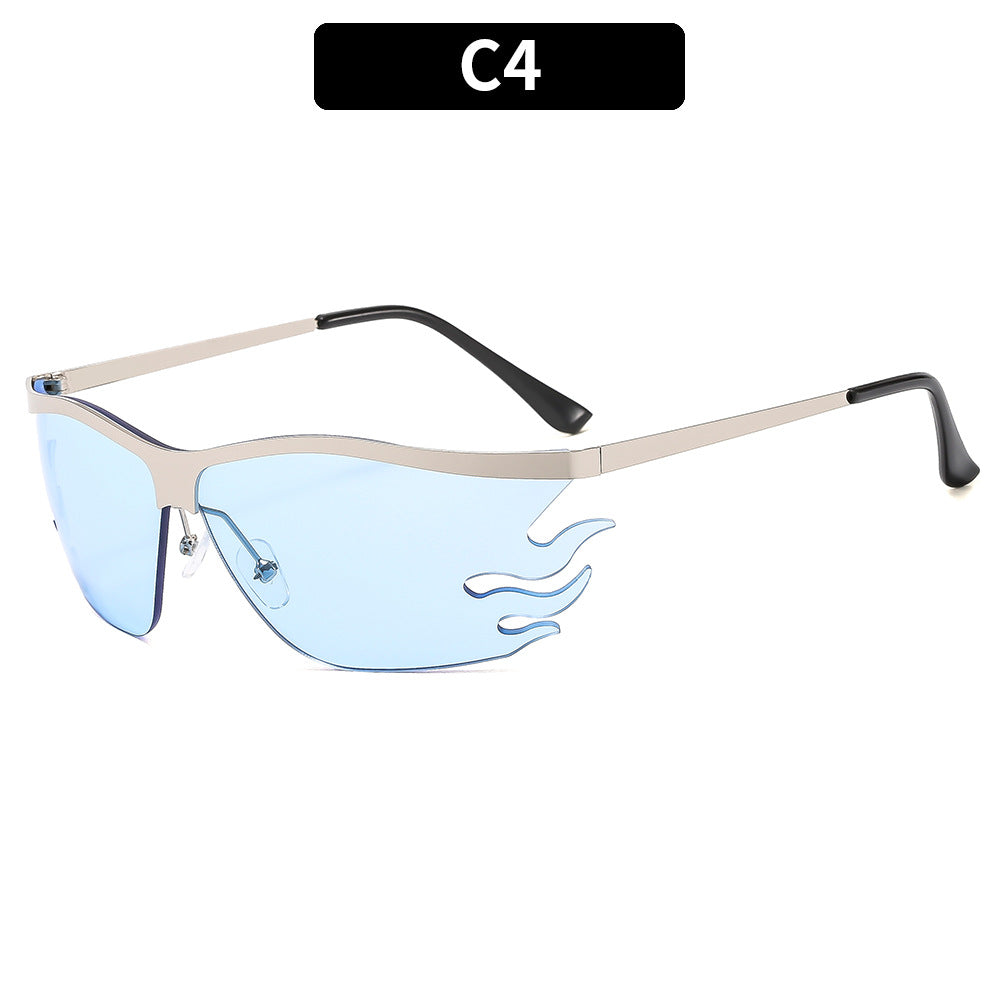 Avantgarde Flammen-Design Schild Sonnenbrille
