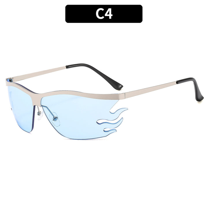 Avantgarde Flammen-Design Schild Sonnenbrille