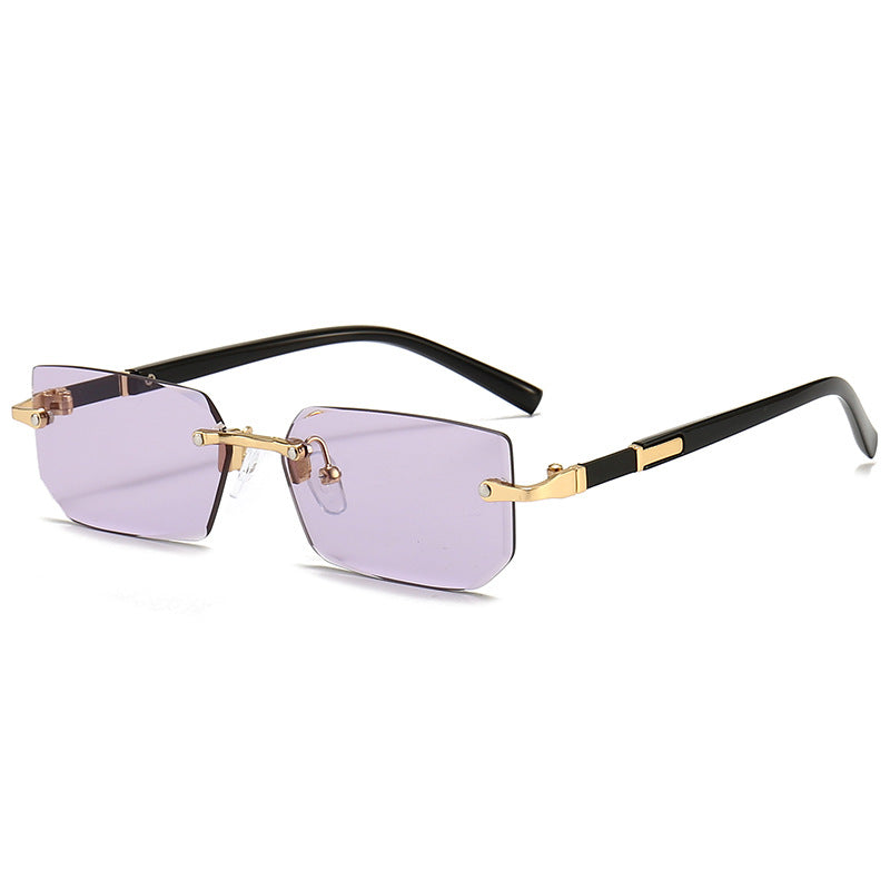 Damen elegante und modische Sonnenbrille mit transparentem Rahmen Karnz