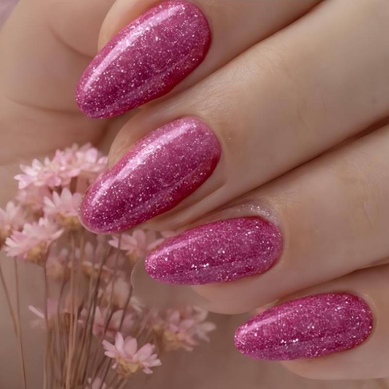 Glitzernde Stiletto Press-On Nagelspitzen Karnz