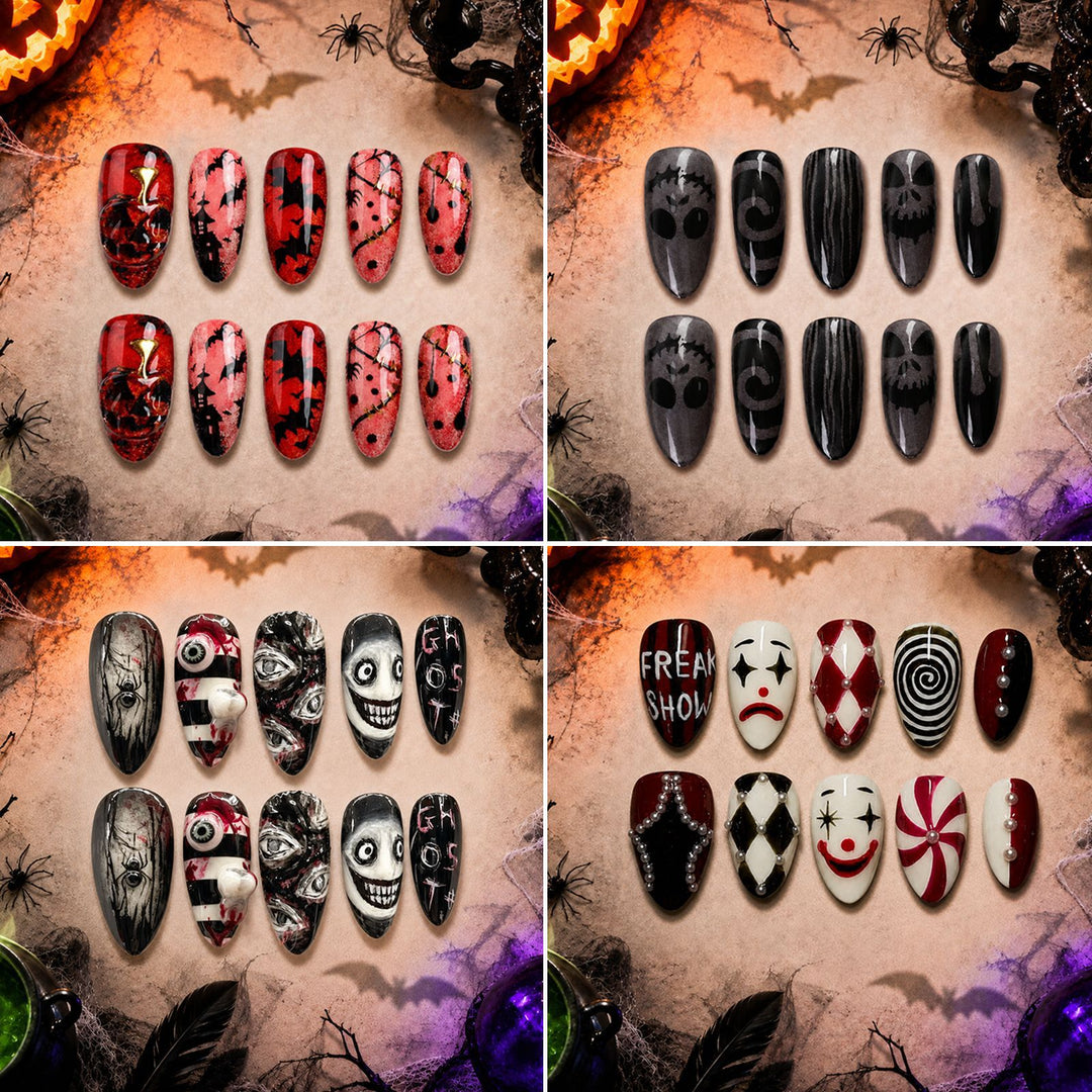 Kunstnagelset mit kreativen Halloween-Motiven Karnz