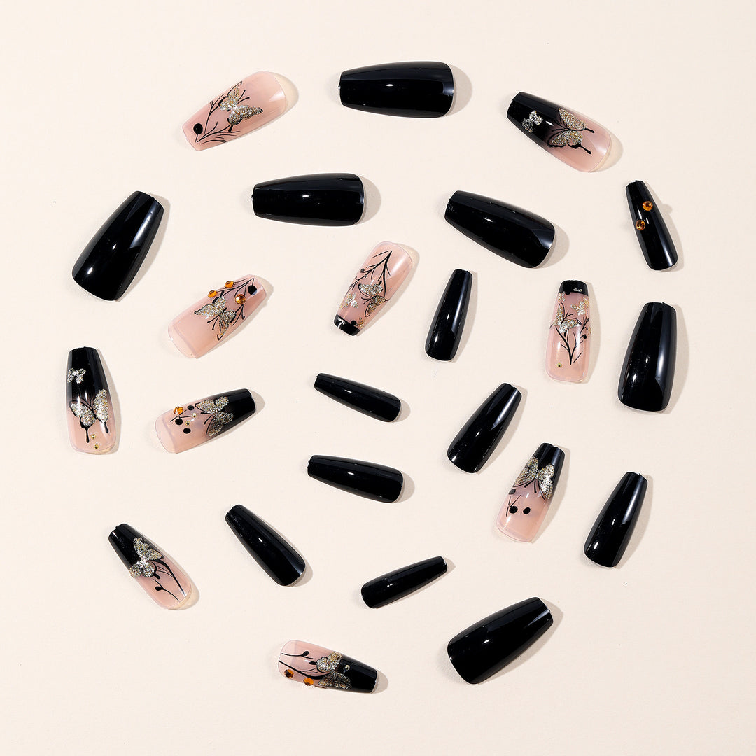 Elegante Schmetterlings-Themen 3D Nagelkunst Extensions Karnz