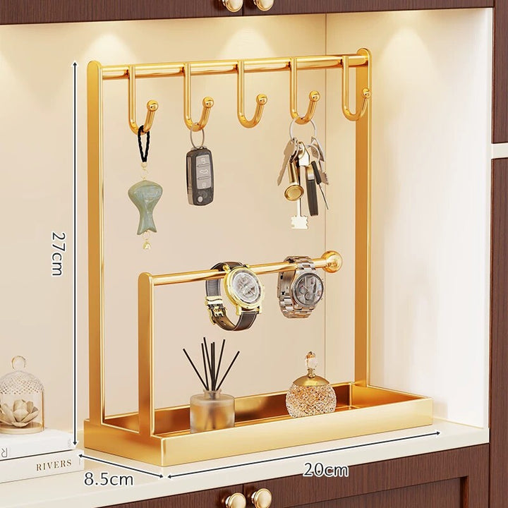 Heim Eingangsbereich Uhr Schlüssel und Schmuck Organizer Ständer