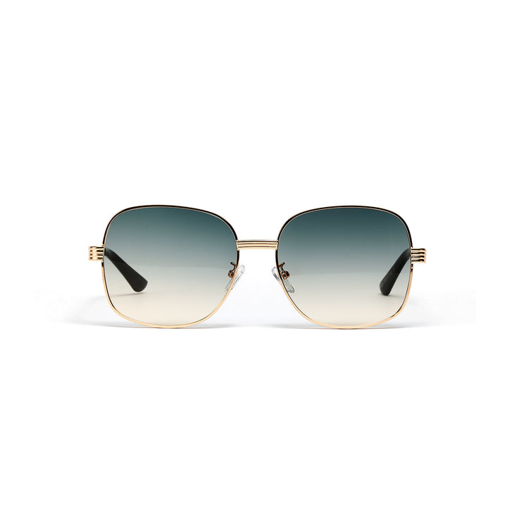 Damen modische kantige Sonnenbrille mit luxuriösem goldenen Rahmen Karnz