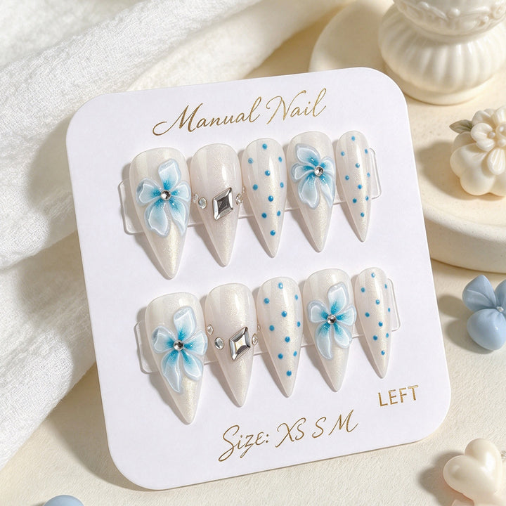 Blumendesign Druck-Nägel Set