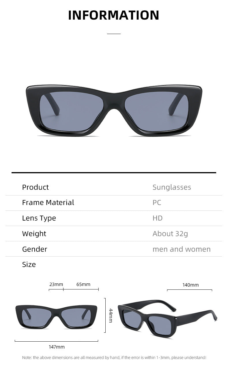 Damen modische Sonnenbrille mit rechteckigem Gestell Karnz