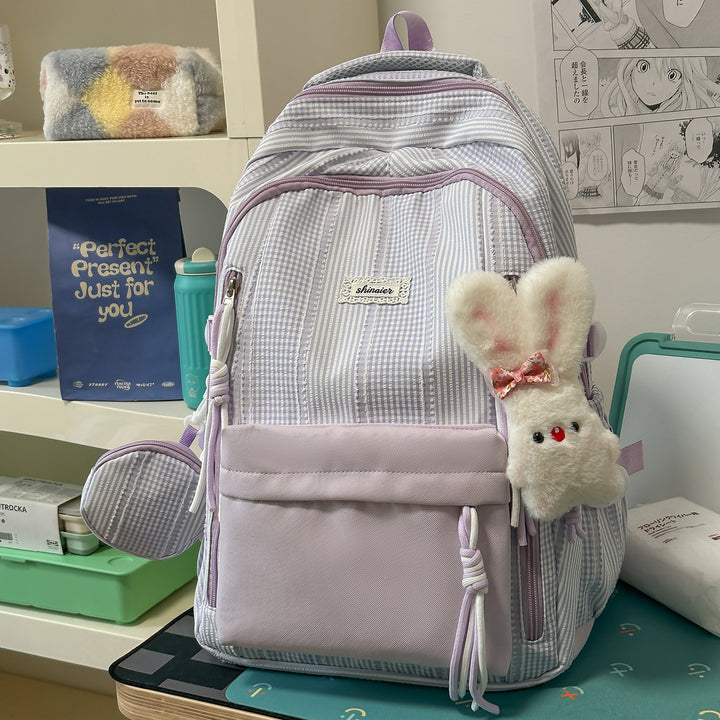 Multifunktionaler gestreifter Rucksack Karnz