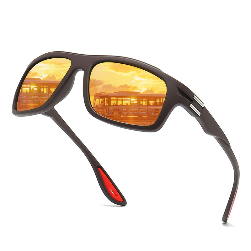 Herren Sportliche Sonnenbrille mit polarisierten Gläsern und stoßfestem Rahmen Karnz
