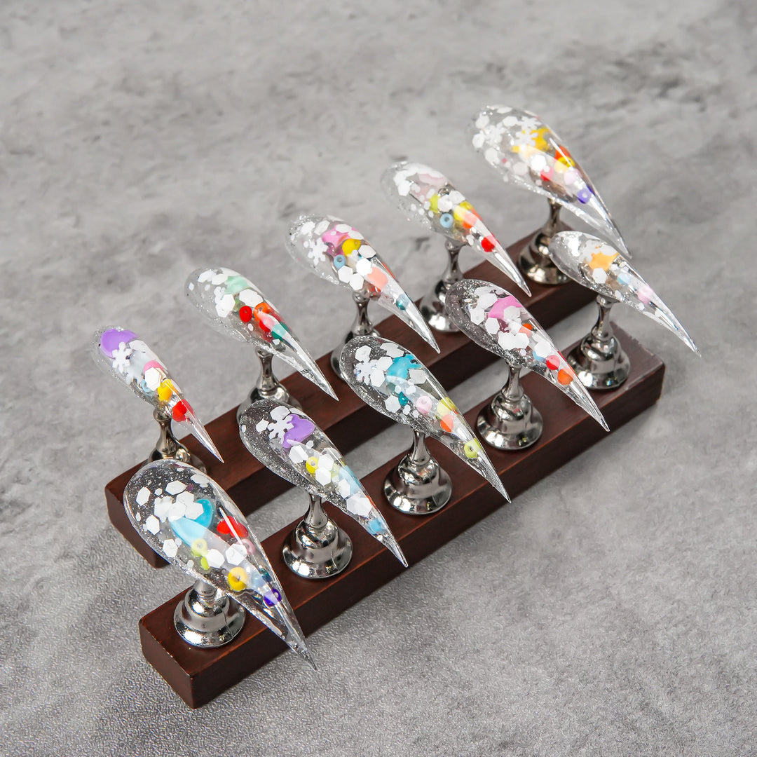 Glitzernde Stiletto Press-On Nägel Set