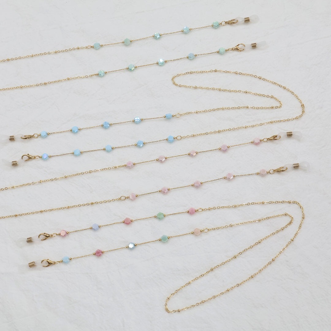 Elegante goldene Ketten Halskette mit Edelsteinen Karnz