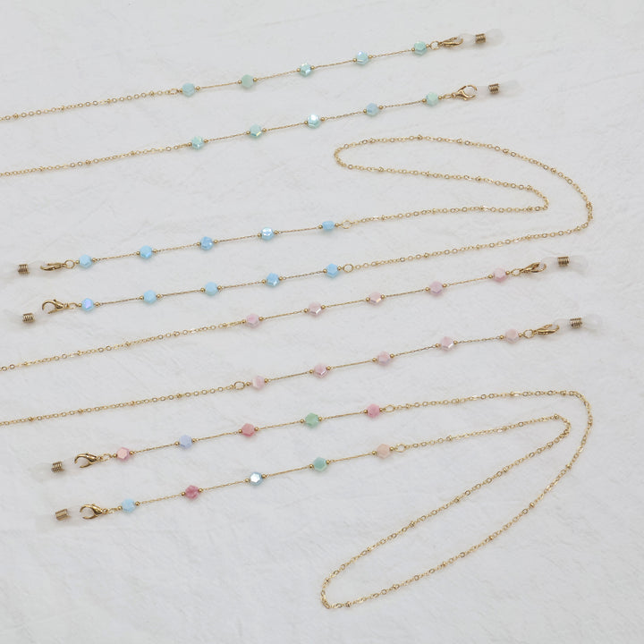 Elegante goldene Ketten Halskette mit Edelsteinen Karnz