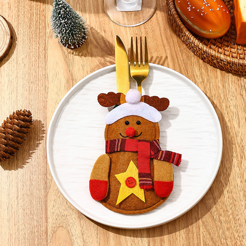 Lustige Schneemann Besteckhalterung Karnz