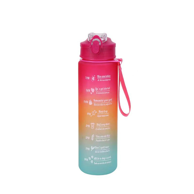 Damen Motivations-Trinkflasche mit integrierter Zeitmarkierung Karnz