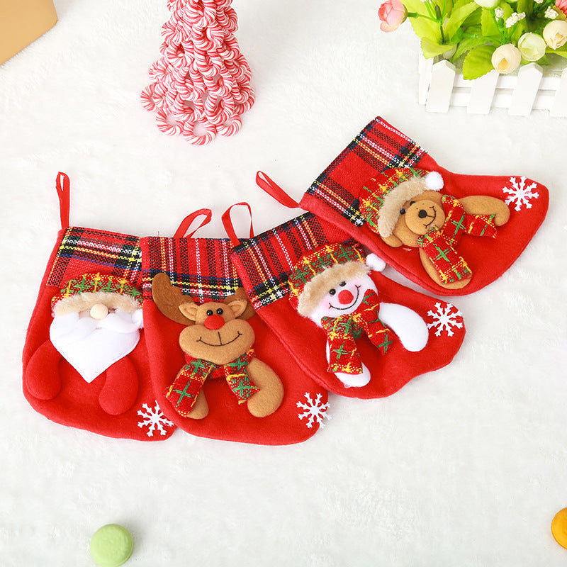 Niedlicher Weihnachtsstrumpf mit Rentier-Motiv Karnz