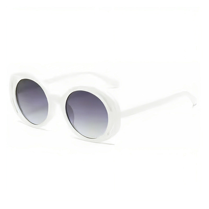Damen Ovalförmige Designer-Sonnenbrille mit klassischem Detail Karnz