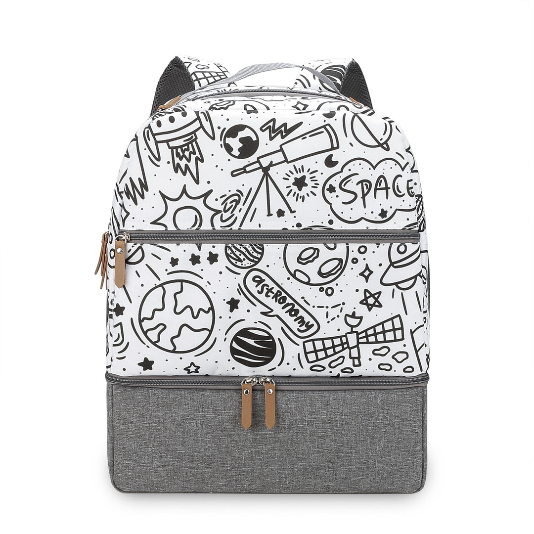 Rucksack mit Floralem Muster und Separatem Fach Karnz