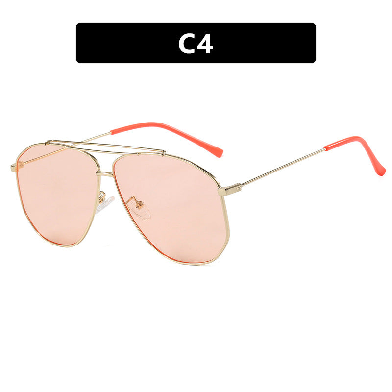 Damen kreative Piloten-Sonnenbrille mit auffälligem Rahmen Karnz