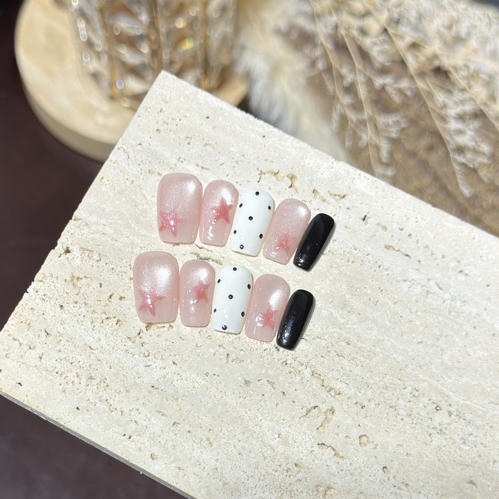 Künstlerisches Press-On Nagelset 1790734418
