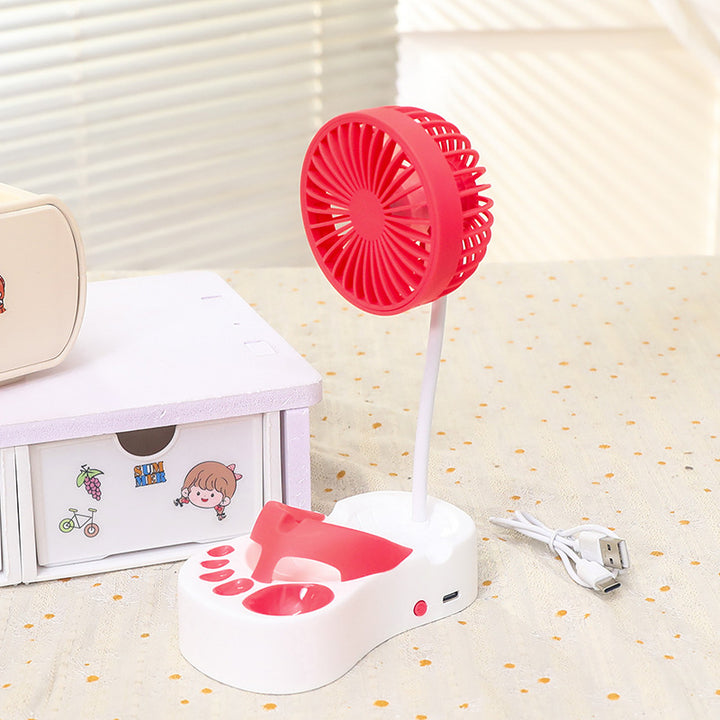 Unisex Tragbarer USB Tischventilator mit flexiblem Arm und mehreren Geschwindigkeitsstufen Karnz