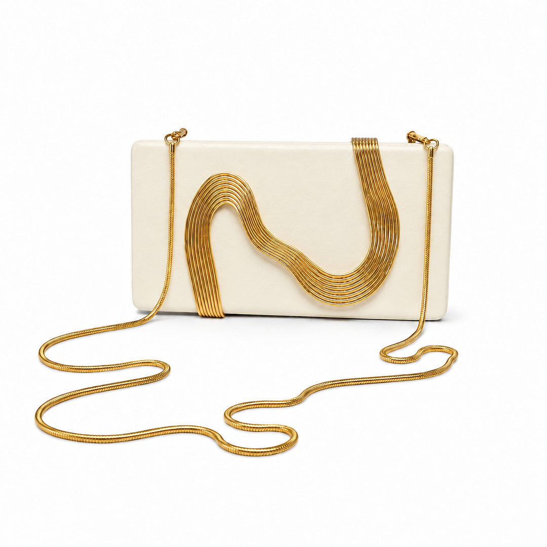 Elegante Strukturierte Abend Clutch