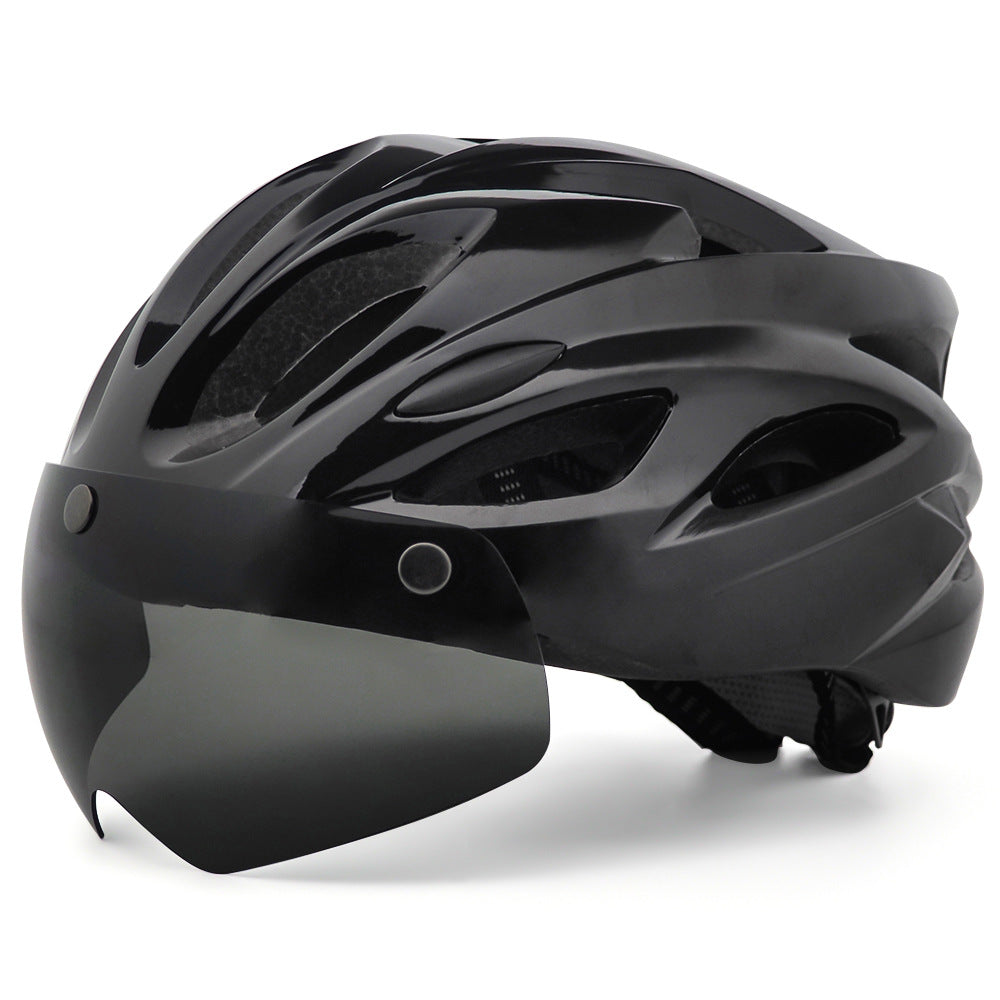 Aerodynamischer Fahrradhelm mit integriertem Visier Karnz