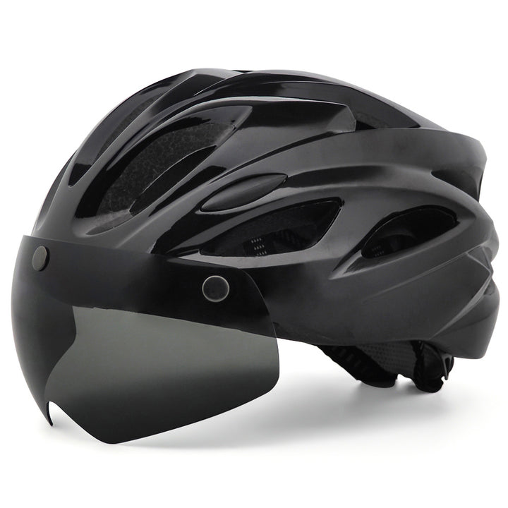 Aerodynamischer Fahrradhelm mit integriertem Visier Karnz