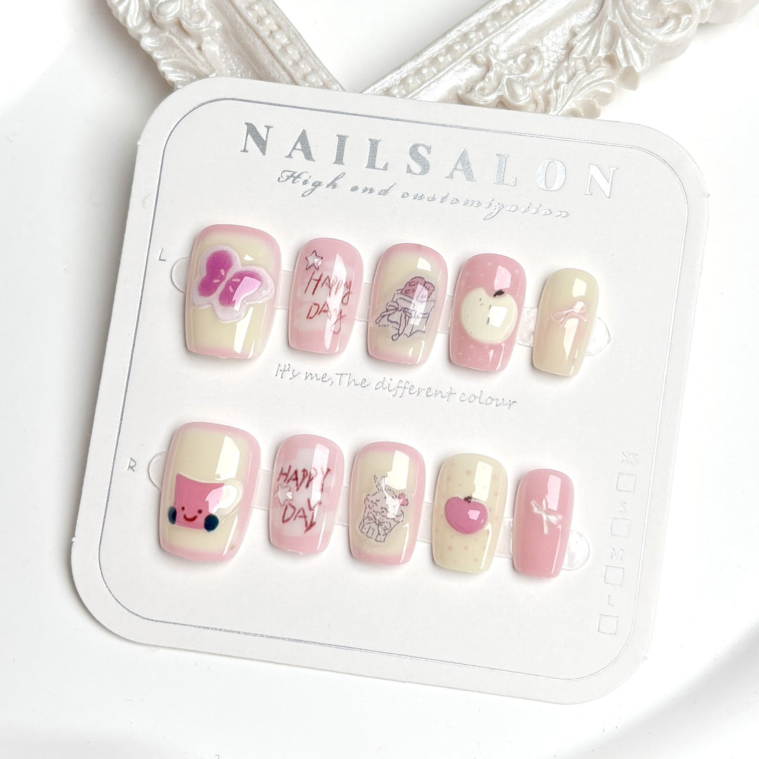 Kreatives handwerkliches Press-On Nagelset