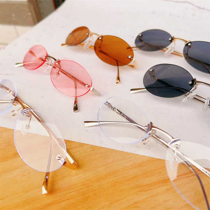 Minimalistische ovale Rahmenbrille Karnz