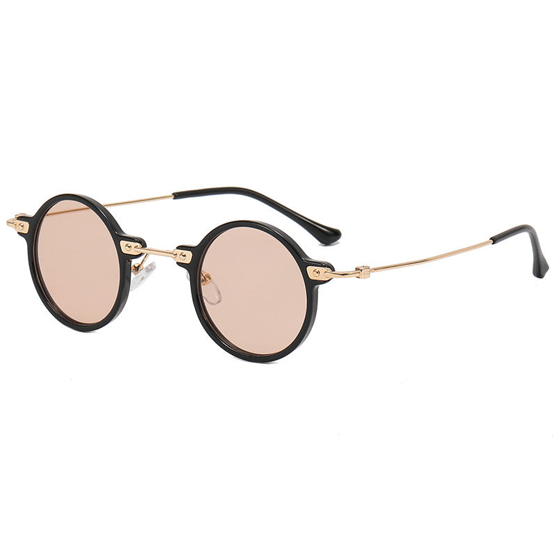 Damen runde Brille mit filigranem Metallrahmen Karnz