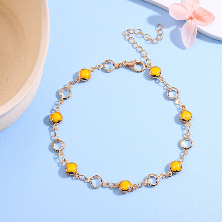 Dekorative Edelstein Fußkette Karnz