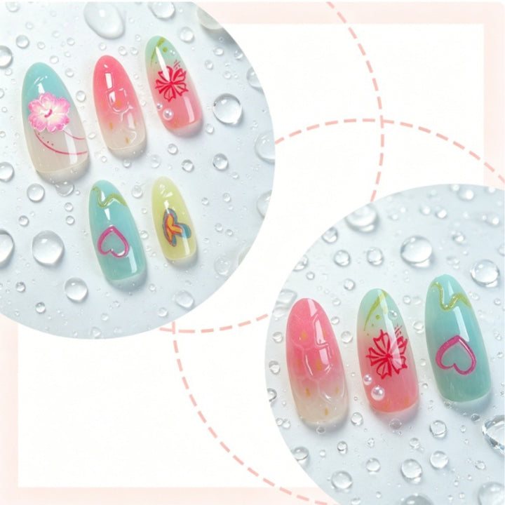 Künstlerisches von Ozean inspiriertes Press-On Nagel Set Karnz