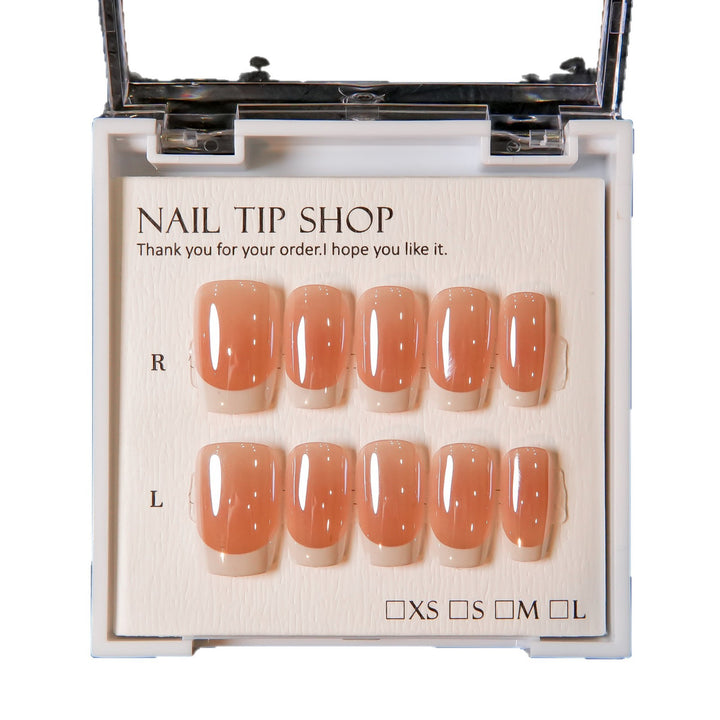 Natürliche Glänzende Press-On Nagelspitzen
