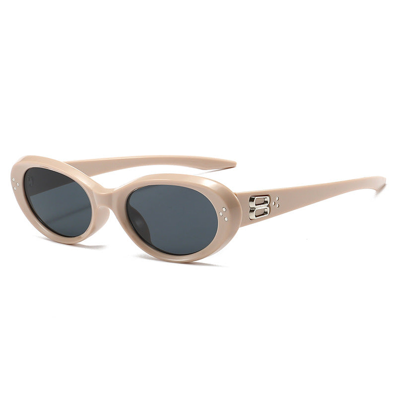 Vintage-inspirierte ovale Rahmen-Sonnenbrille
